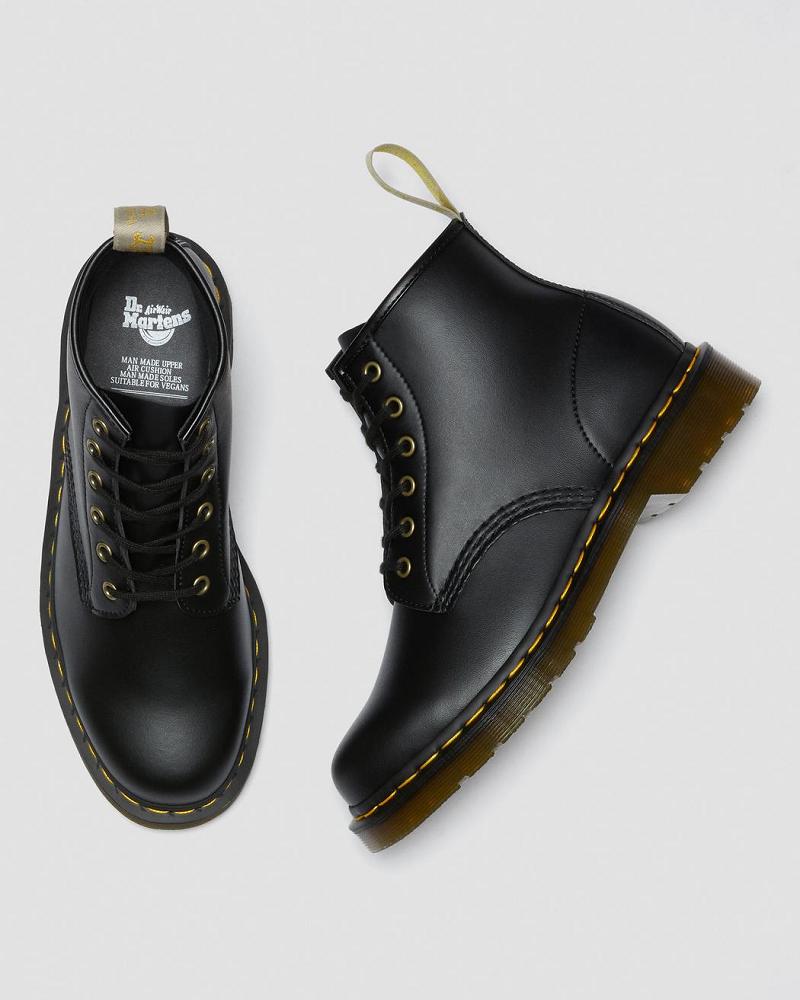 Black Men's Dr Martens Vegan 101 Felix Ankle Boots | CA 455MQZ